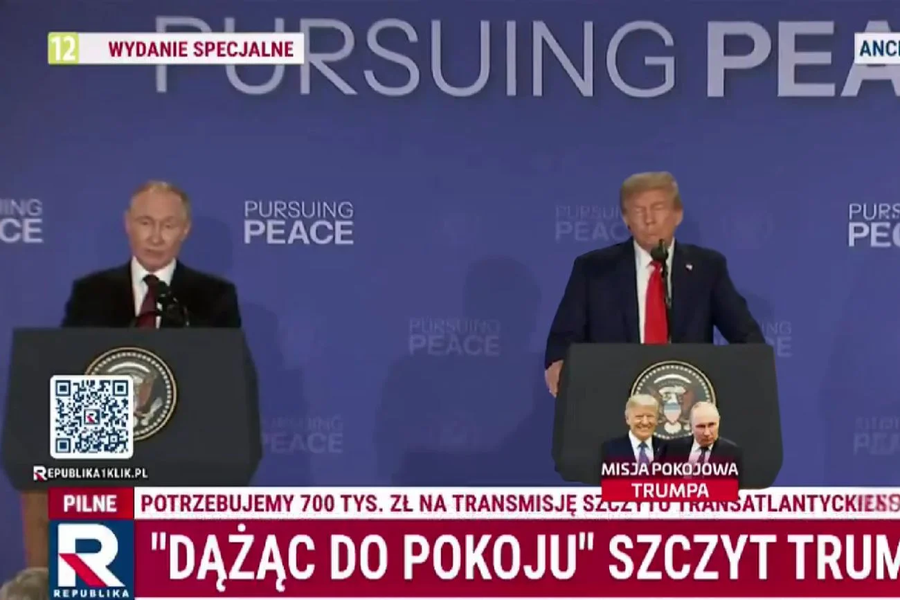 TV Republika z wpadką podczas spotkania Trump-Putin Wpadka TV Republika podczas relacji z Alaski