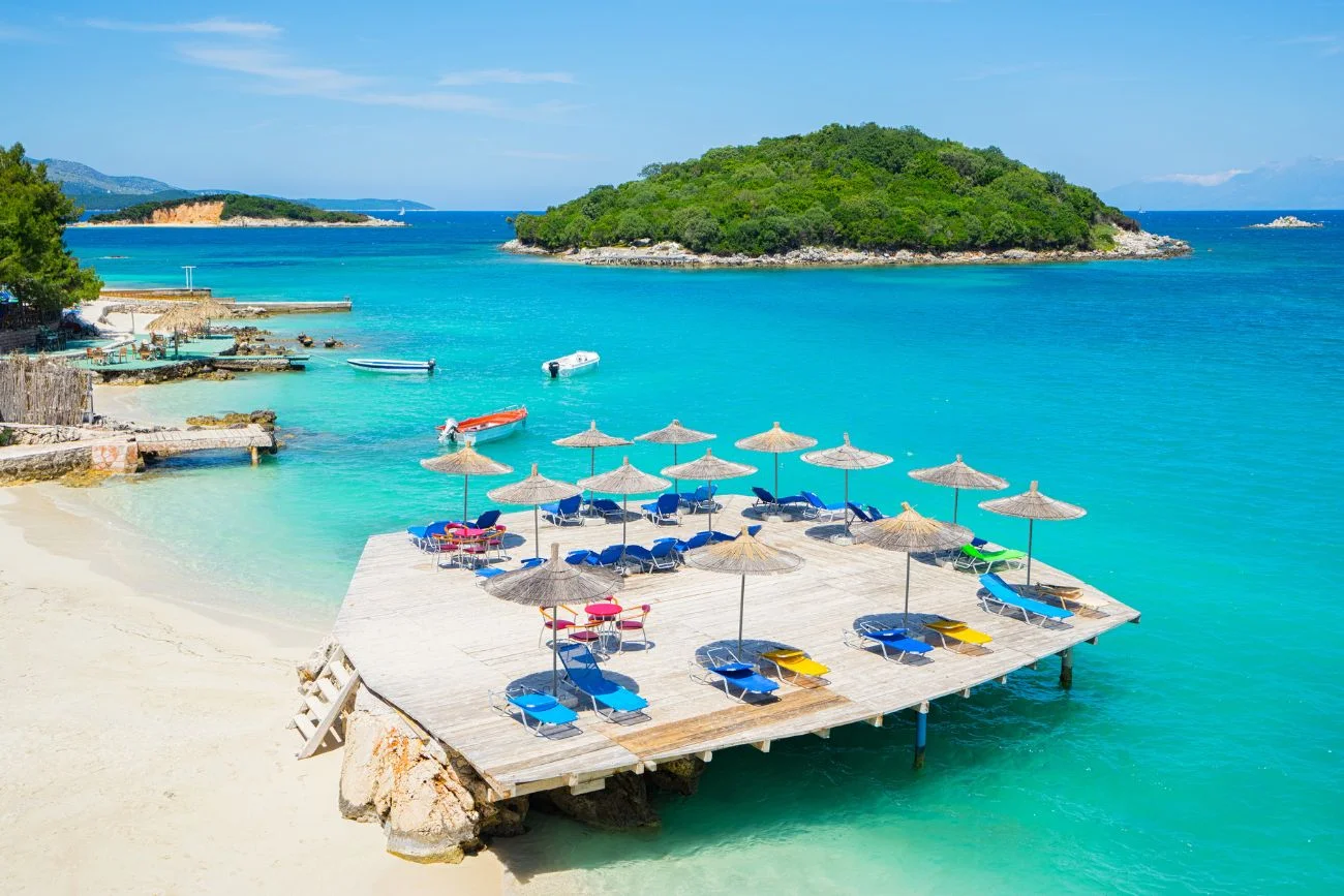 Plaża w Ksamil.