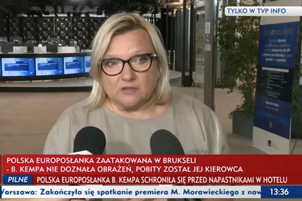 Beata Kempa skomentowała atak na swojego kierowcę w TVP Info.