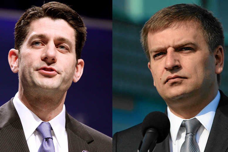 Od lewej: Paul Ryan, "młody" kandydat na wiceprezydenta USA i Bartosz Arłukowicz, "młody" minister zdrowia