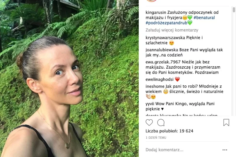 Kinga Rusin bez makijażu wygląda świetnie. Trudno uwierzyć, że dziennikarkę od 50-tki dzielą tylko trzy lata