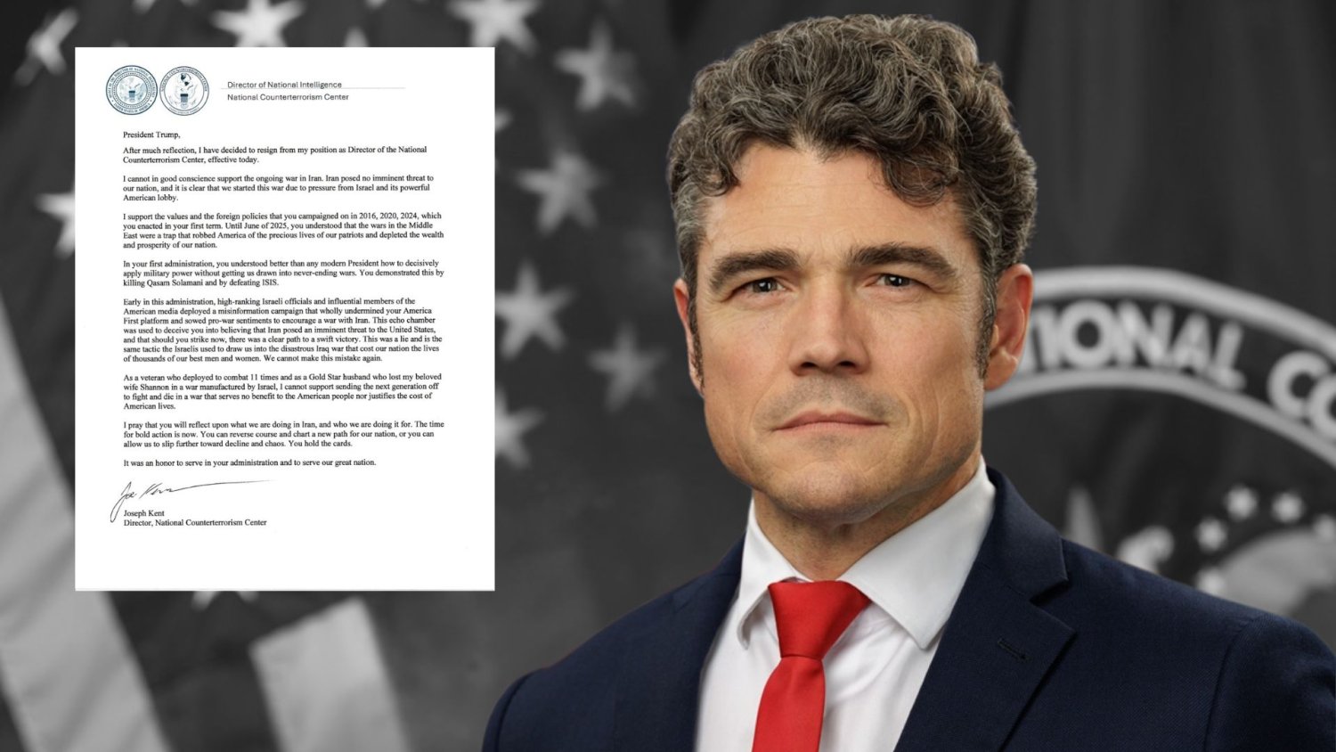 Joe Kent rzucił Trumpowi papierami. Jego opinia o Iranie i Izraelu wstrząśnie światem