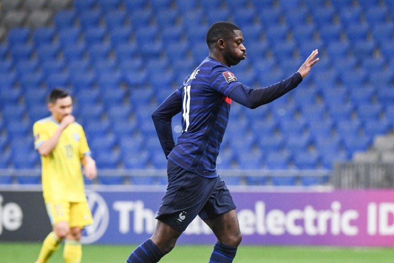 Dembele to zdobywca pierwszej bramki dla Francji.