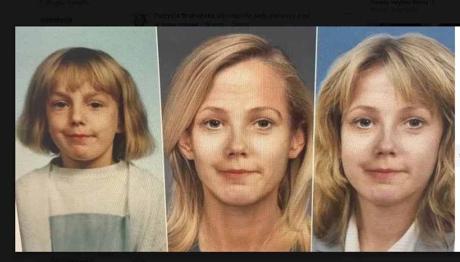 Portret progresji wiekowej Andżeliki Rutkowskiej.