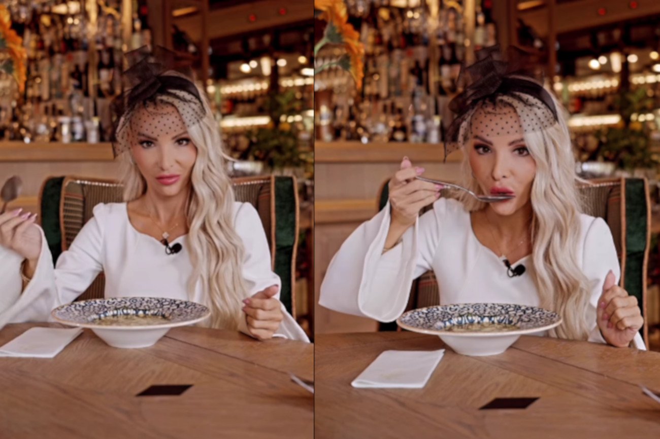 Kasia Latusek uczy, jak jeść zupy.