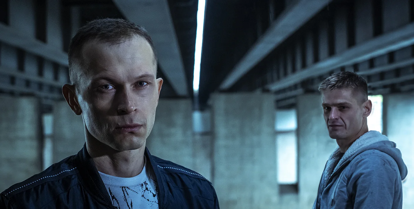 Piotr Trojan i Tomasz Komenda na planie filmu