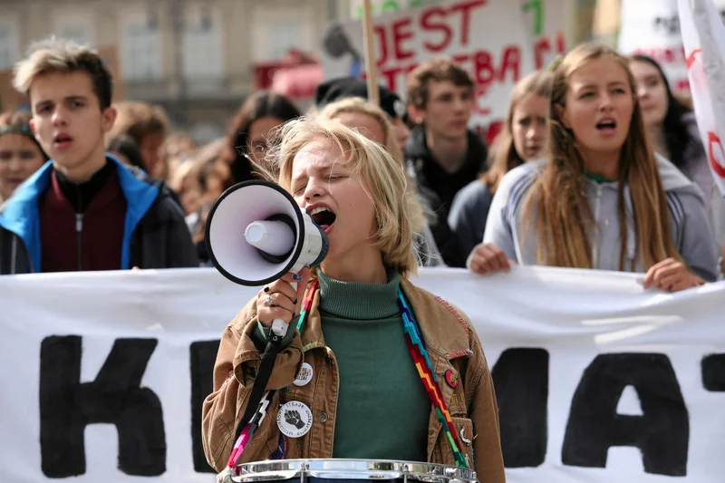 Młodzieżowy Strajk Klimatyczny w Krakowie (20.09.2019).