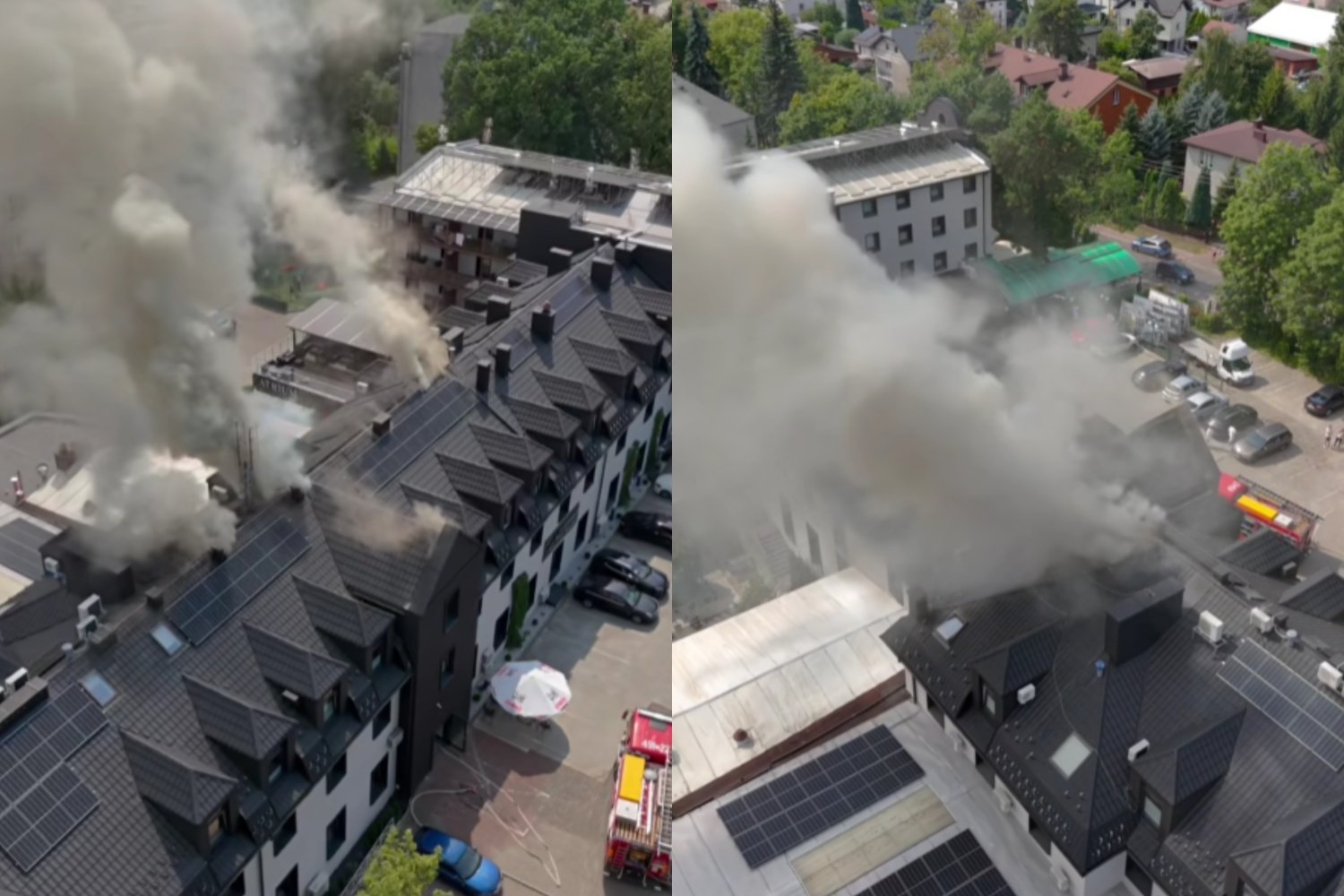 Kłęby dymu nad Starachowicami. Płonie znany w mieście hotel