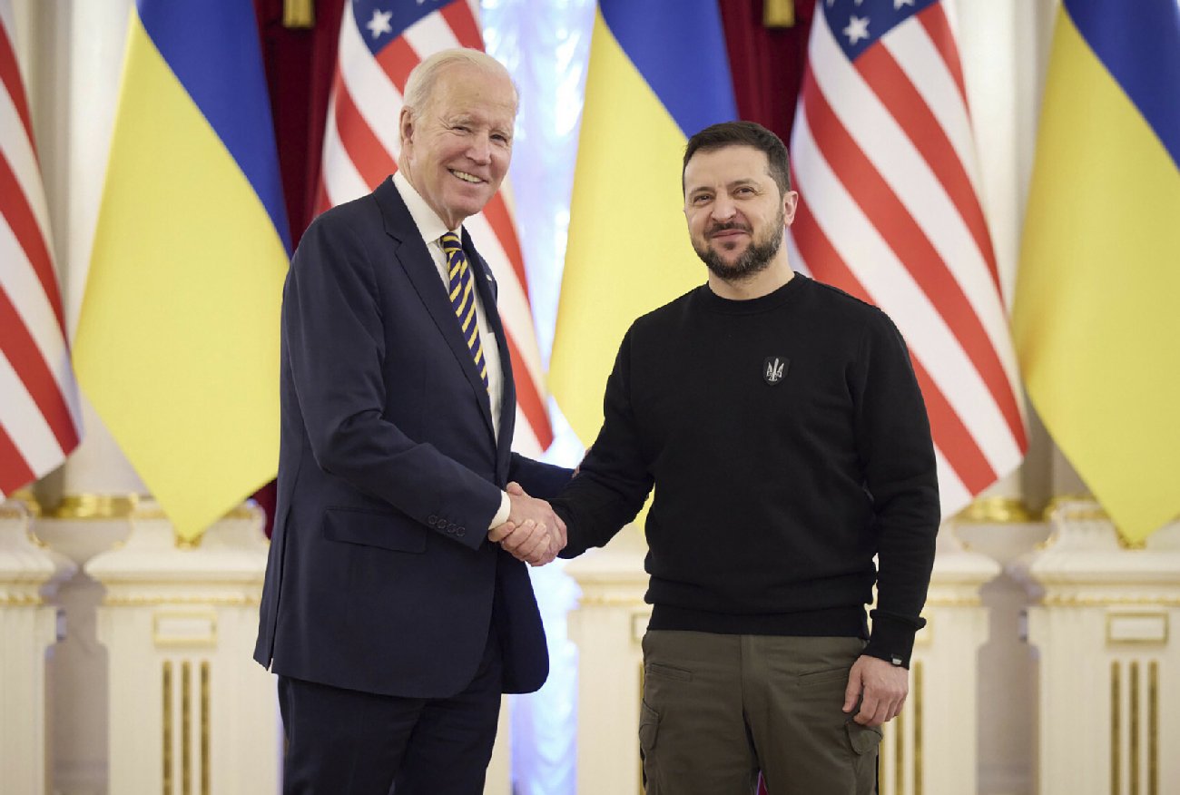 Joe Biden w Kijowie. Wystąpienie z Wołodymyrem Zełenskim.