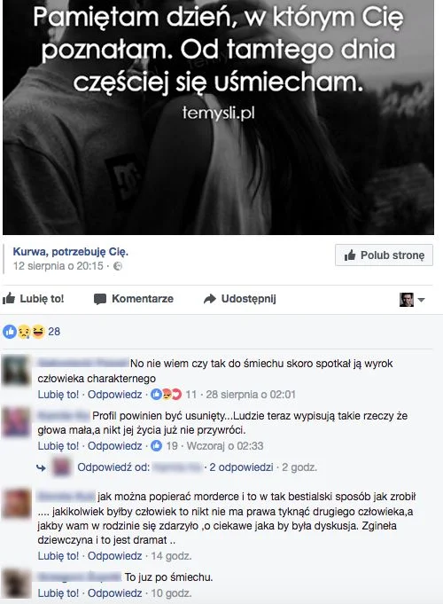 Na profilach gromadzą się też trolle.