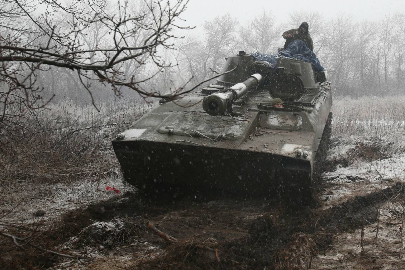 Zniszczony wóz bojowy Rosji