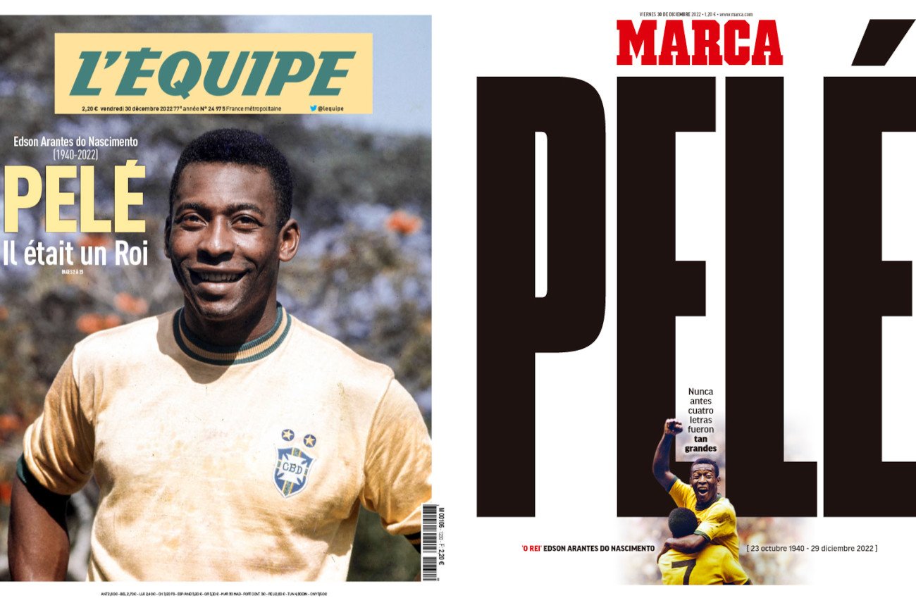 Pele znalazł się na pierwszych stronach m.in. w hiszpańskiej "Marce" czy francuskim "L’Équipe".