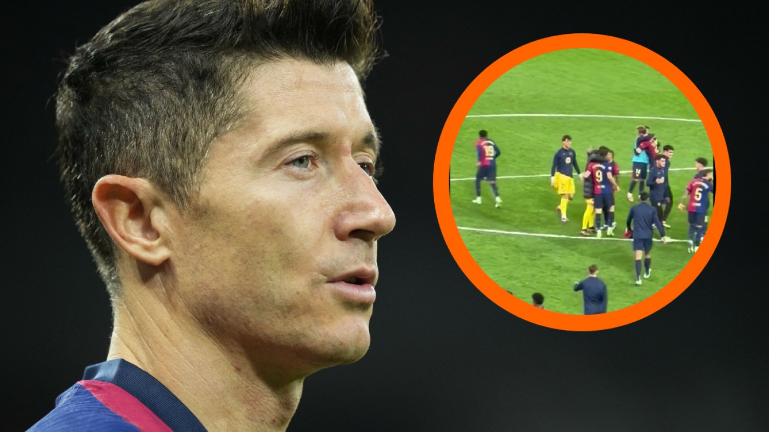 Szczęsny pogratulował Lewandowskiemu po meczu.