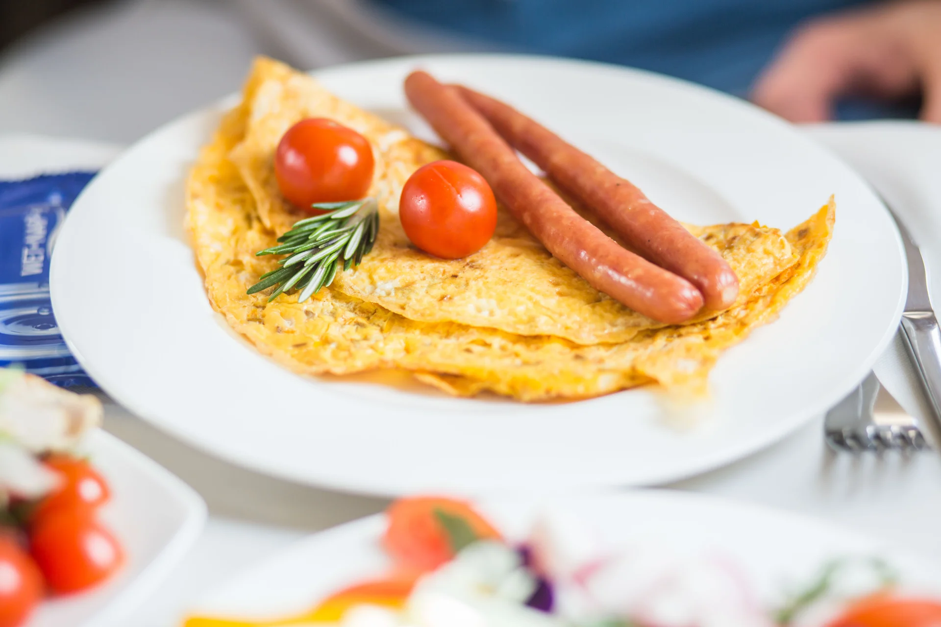 Omlet, który jadłam był przepyszny. Catering dostarczyła restauracja Mateusza Gesslera - Warszawa Wschodnia.