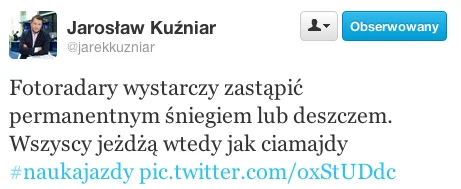 Komentarz dziennikarza TVN24 Jarosława Kuźniara odnośnie fotoradarów
