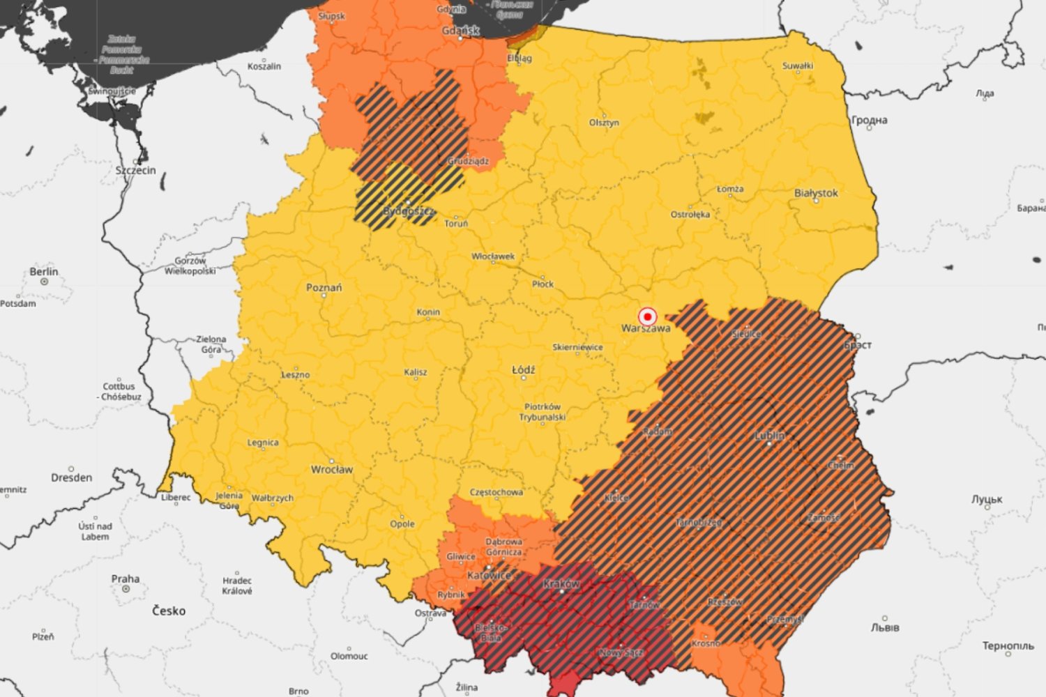 Gdzie jest burza? Synoptycy podali nowe prognozy. Jest alert trzeciego stopnia.
