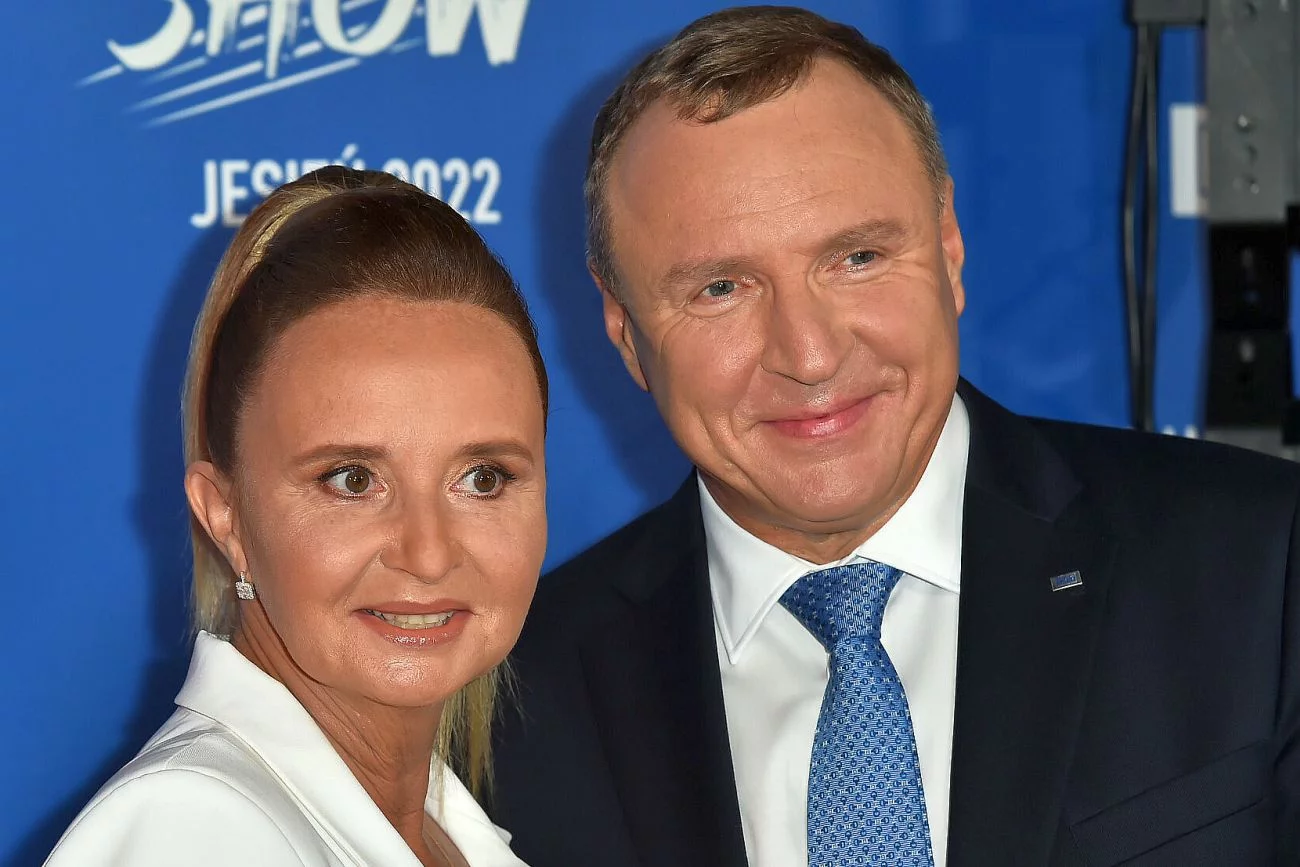 Joanna Kurska (na zdjęciu z mężem, Jackiem Kurskim) boleje nad eliminacją disco polo z telewizyjnych imprez