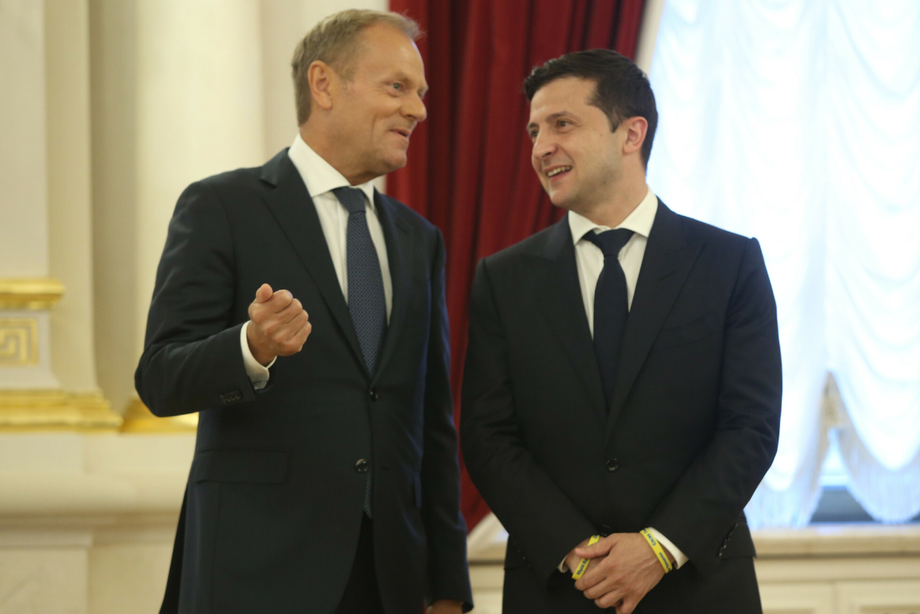 Wołodymyr Zełenski gratuluje Tuskowi wyboru na premiera. Wspomniał też o "wspólnym wrogu"