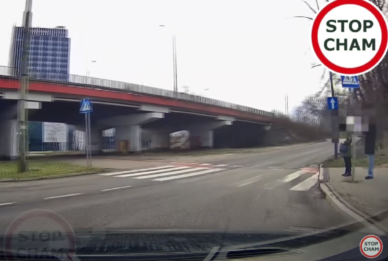 Sosnowiec. Awantura kierowcy i pieszego na pasach. "Gnoju stary".