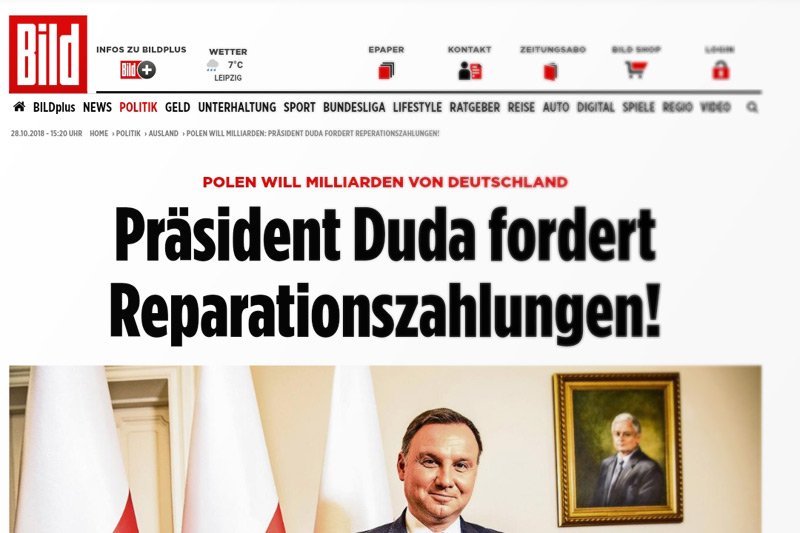 Prezydent Andrzej Duda udzielił wywiadu niemieckiemu pismu "Bild am Sonntag". I mocno pogorszył stosunki polsko-niemieckie.
