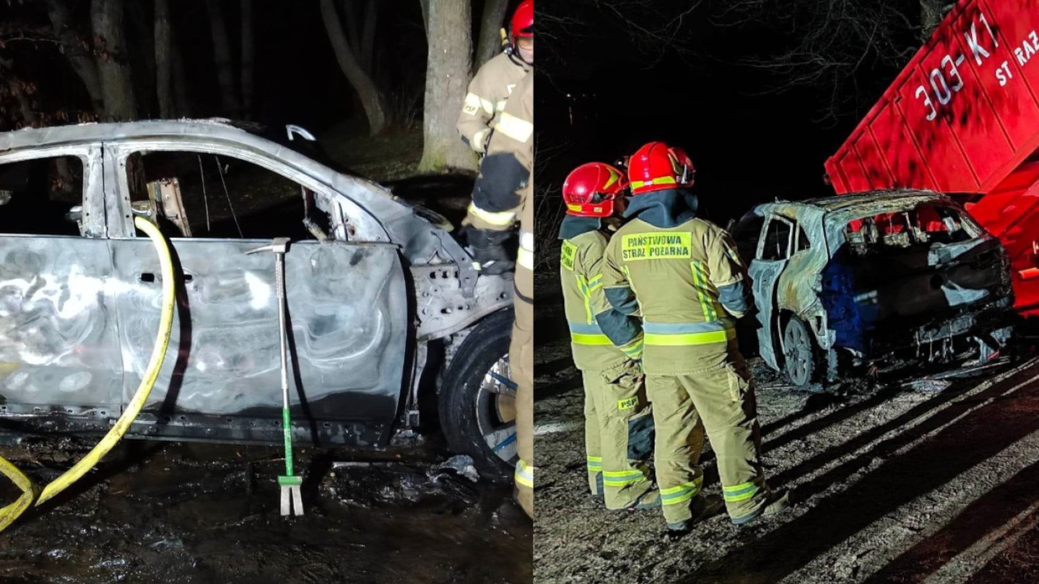 Auto elektryczne gaszono prawie 21 godzin.