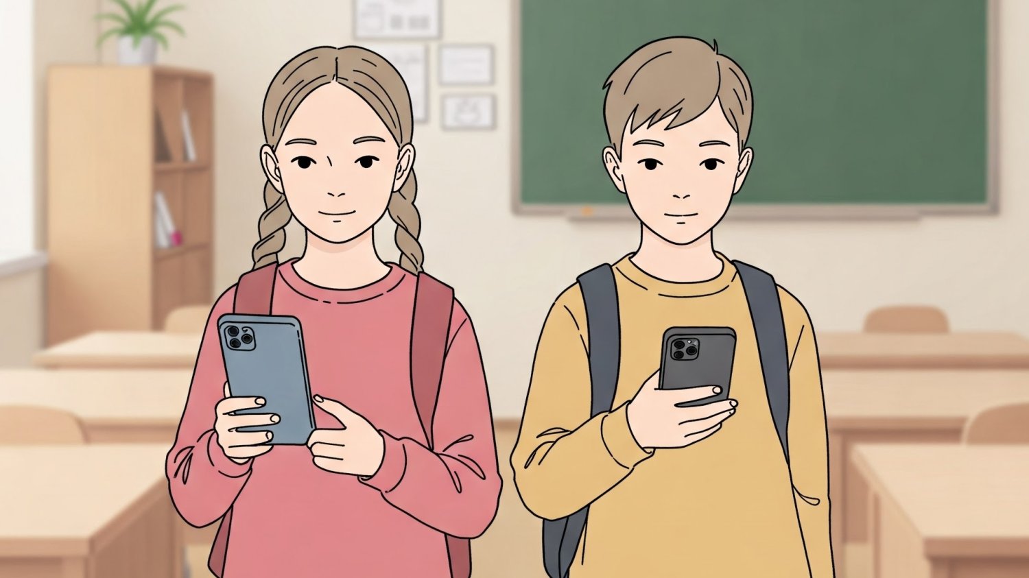 Dzieci z telefonami