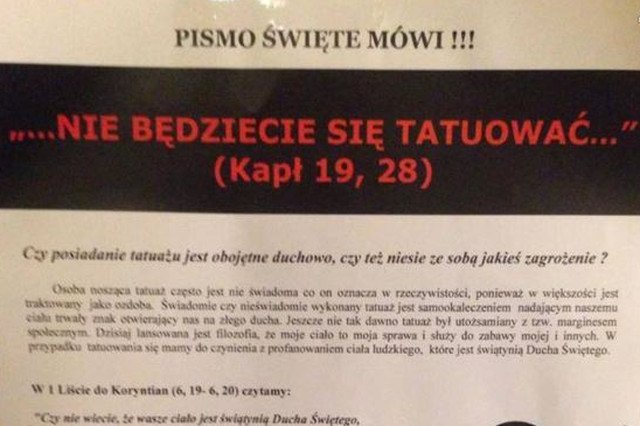 Tatuaż to pieczęć szatana?