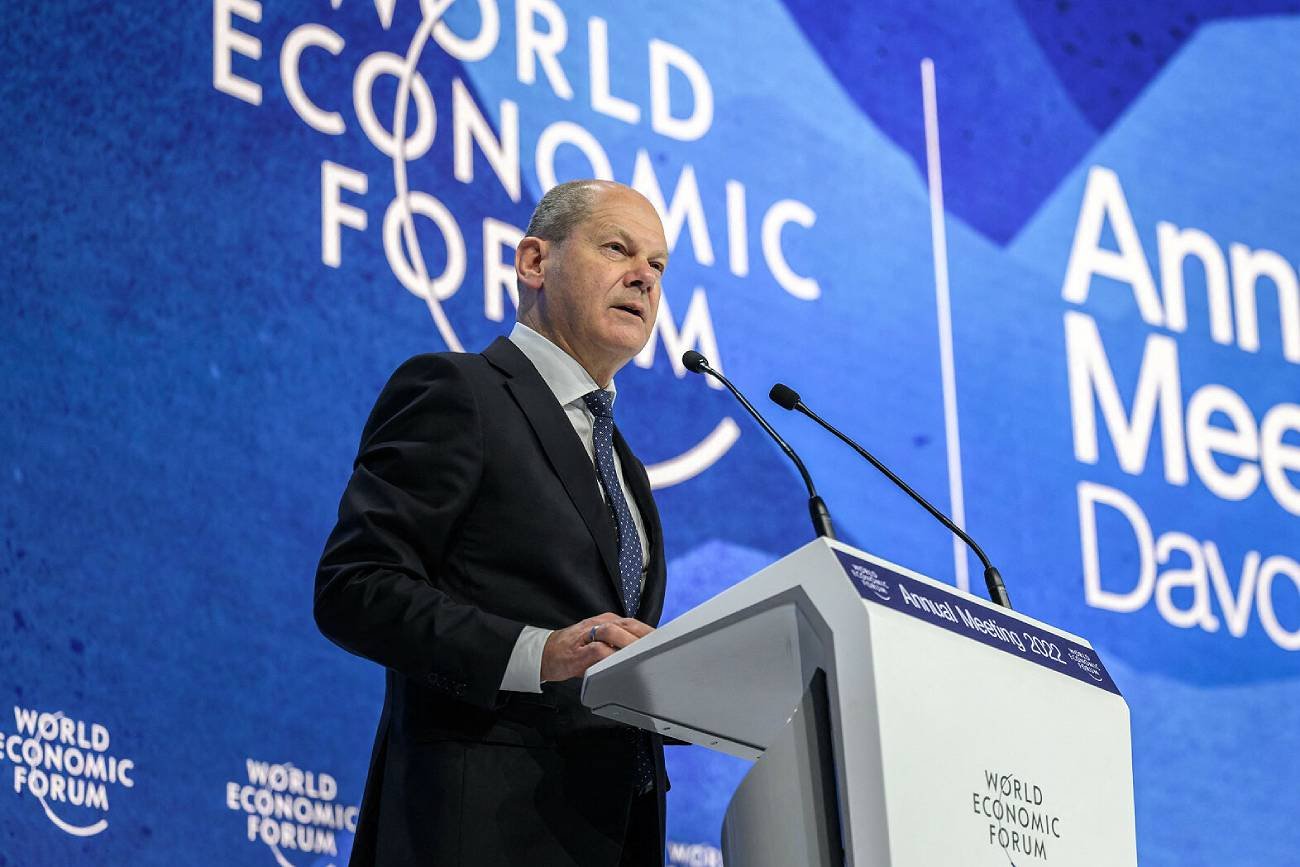 Kanclerz Olaf Scholz podczas Światowego Forum Ekonomicznego w Davos mówił o wojnie w Ukrainie