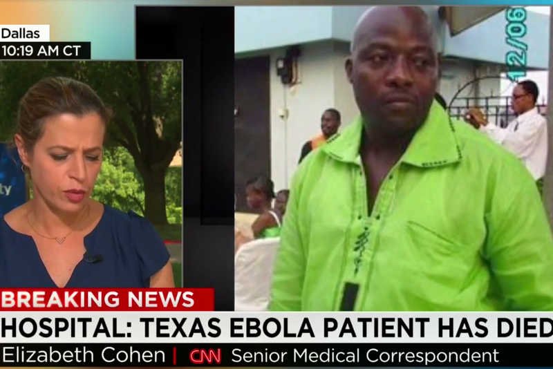 Zmarł pierwszy pacjent, u którego Ebola objawiła się poza Afryką.