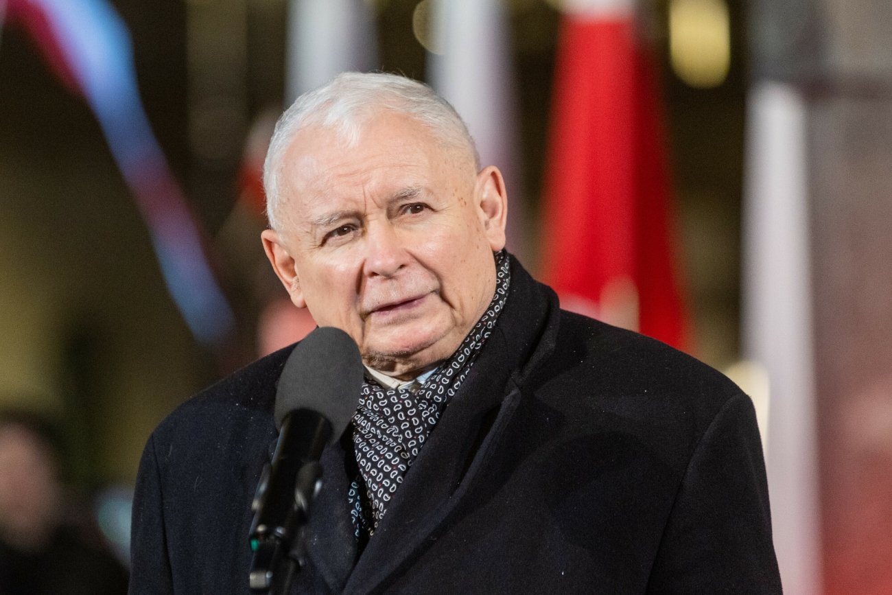 Poseł Jarosław Kaczyński, prezes Prawa i Sprawiedliwości.