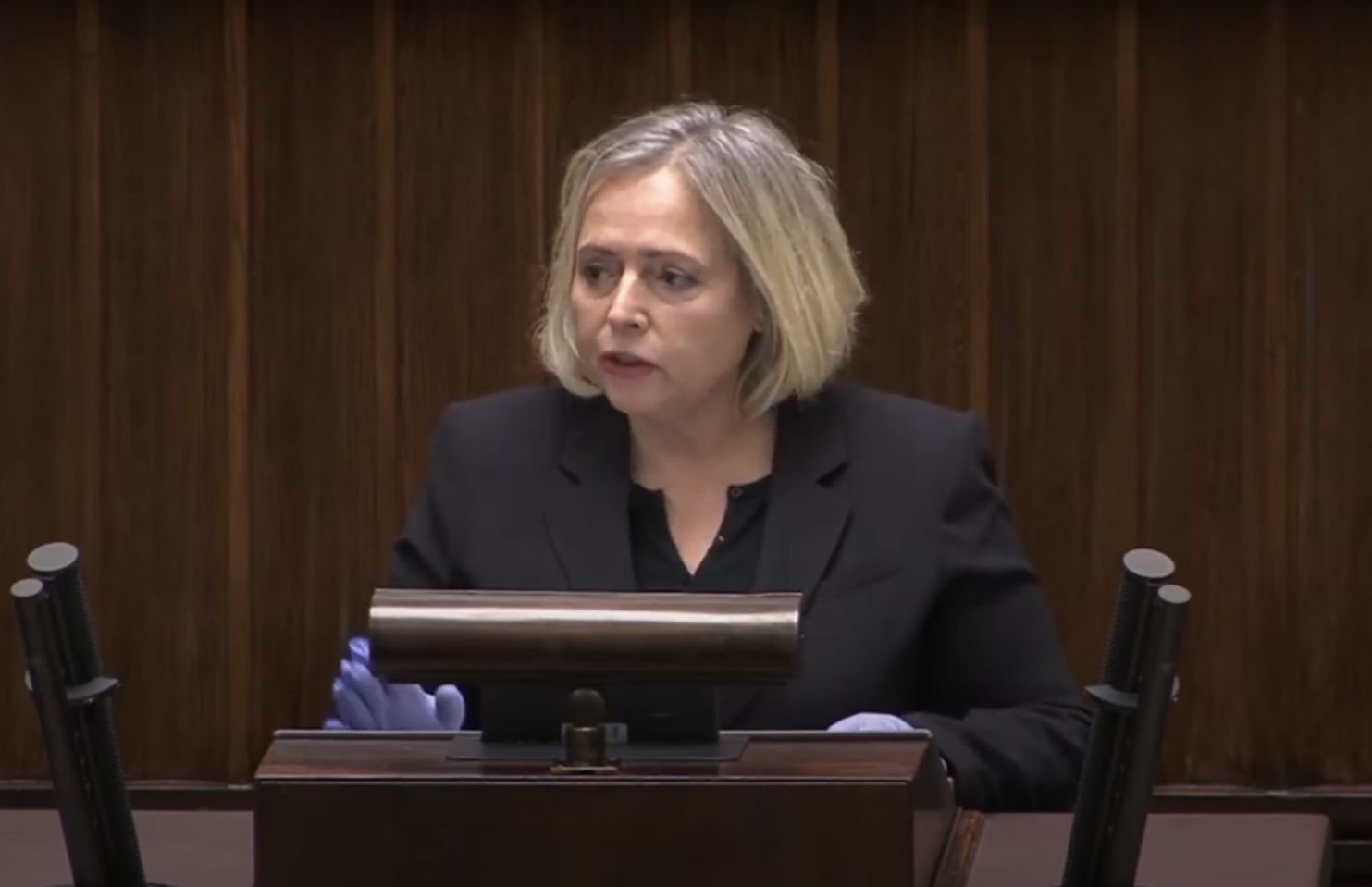 Wystąpienie Wandy Nowickiej w Sejmie przeciw represjom aborcyjnym 15 kwietnia 2020