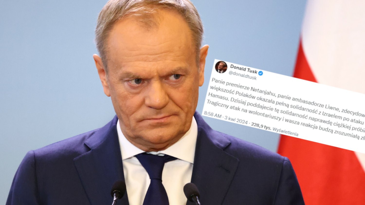 Tusk ostro do władz Izraela. "Poddajecie solidarność naprawdę ciężkiej próbie".
