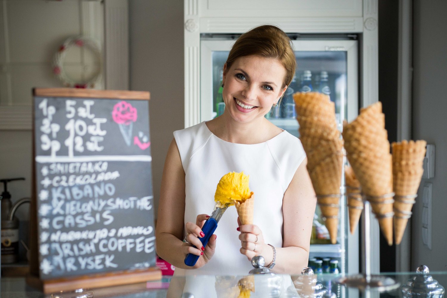 Emilia Dąbkowska w Sweet Moments podaje chyba najlepsze sorbety i śmietankowe lody w Warszawie.