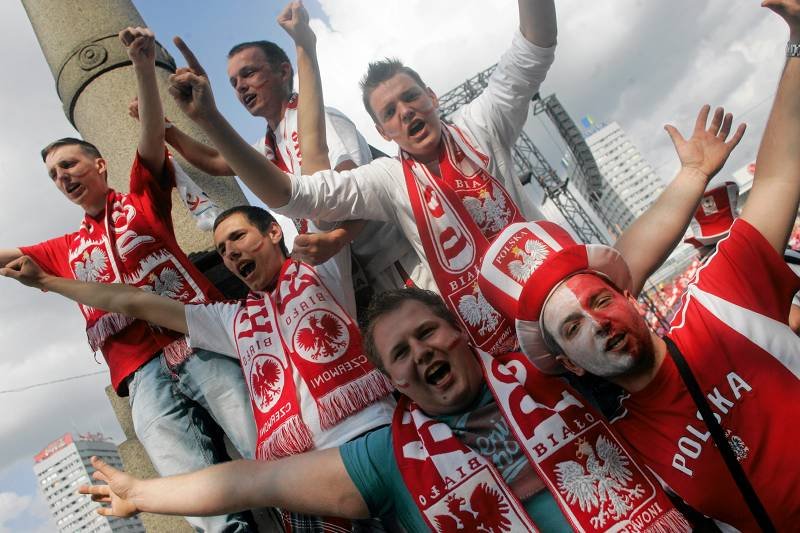 Kibice przed meczem Polska-Rosja
