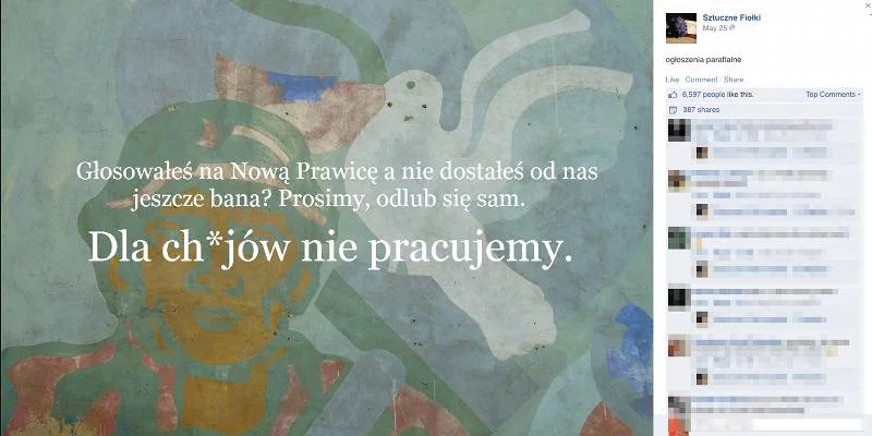Sztuczne Fiołki pokazują co sądzą o wyborcach Korwin-Mikkego