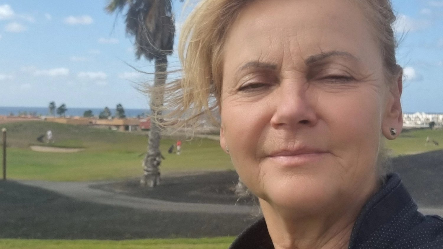 Małgorzata Jacyna-Witt "pozdrawia" z pola golfowego