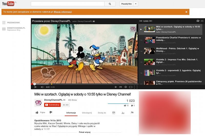 Fragment bajki "Miki w szortach" na nowym kanale Disney Channel