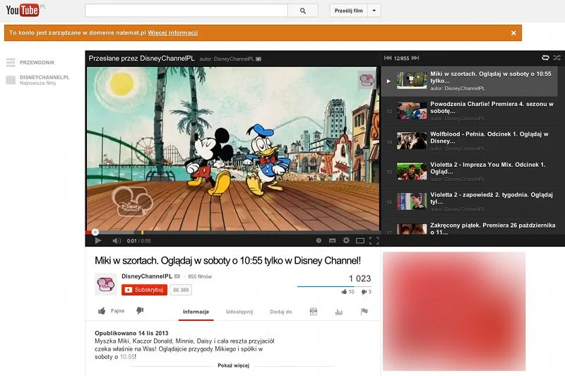 Fragment bajki "Miki w szortach" na nowym kanale Disney Channel