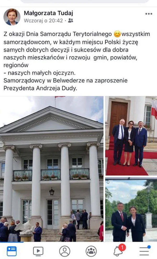 Małgorzata Tudaj z PO pochwaliła się w sieci selfie z prezydentem Andrzejem Dudą.