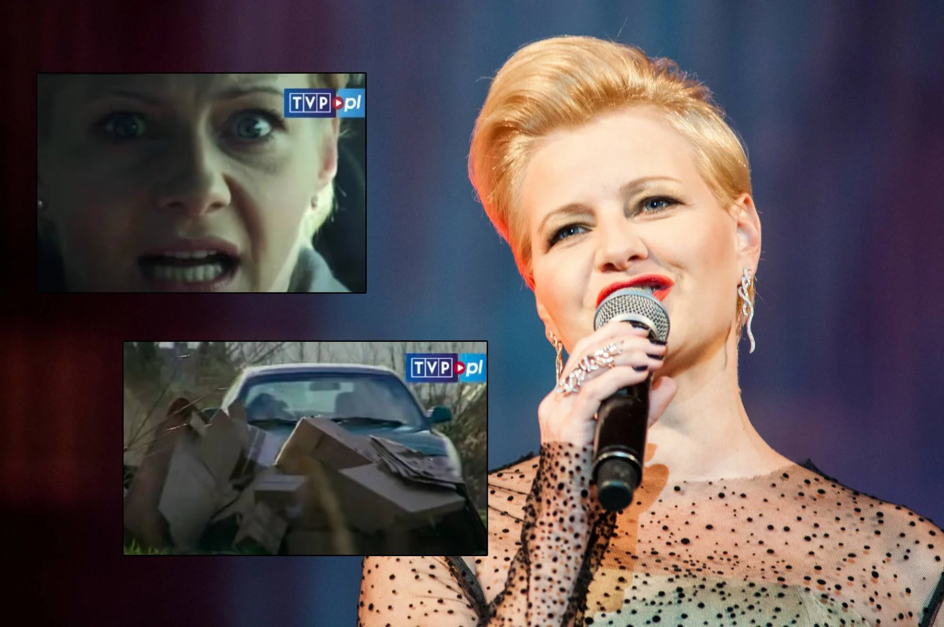 Zdj. Małgorzata Kożuchowska na gali fundacji Mam Marzenie / Kadry z serialu "M jak miłość".