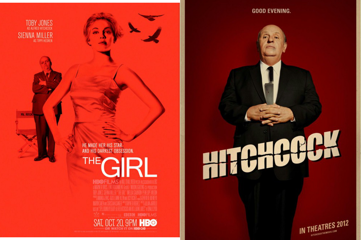 plakaty filmów: "The Girl" 2012 i "Hitchcock" 2012