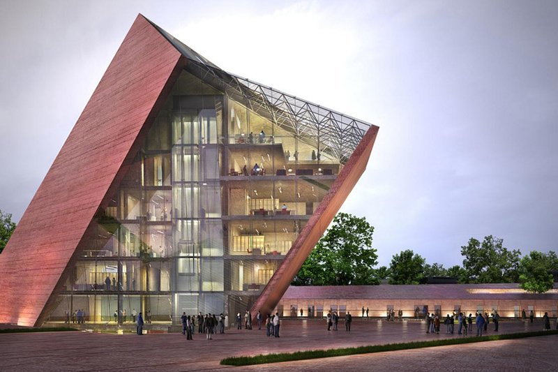 Wizualizacja Muzeum II Wojny Światowej, Studio Architektoniczne "Kwadrat".