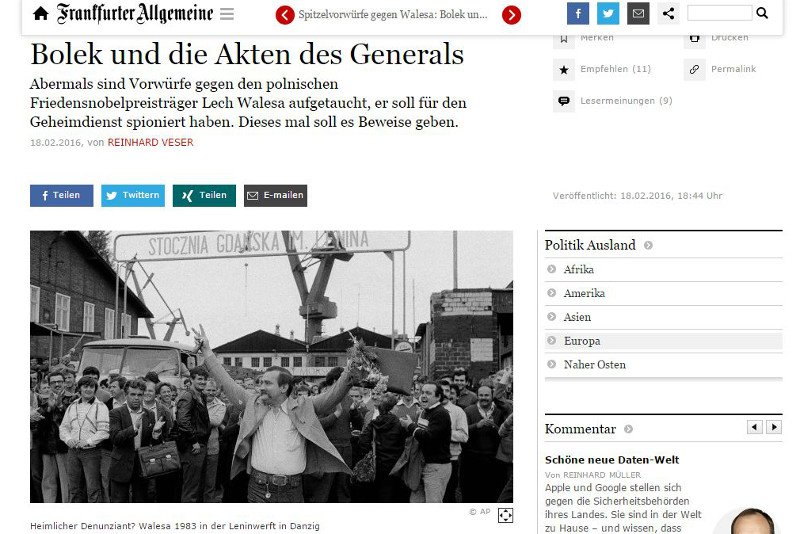 Niemiecki dziennik twierdzi, że prawica obrzuca błotem nasz kraj.