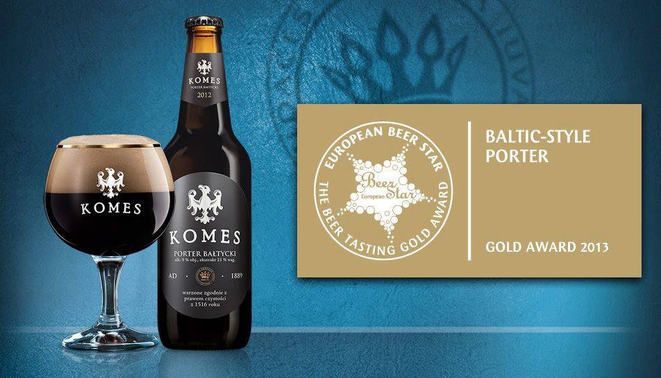 Komes Porter zdobył w 2013 r. złoty medal na największym konkursie piwnym w Europie - European Beer Star.