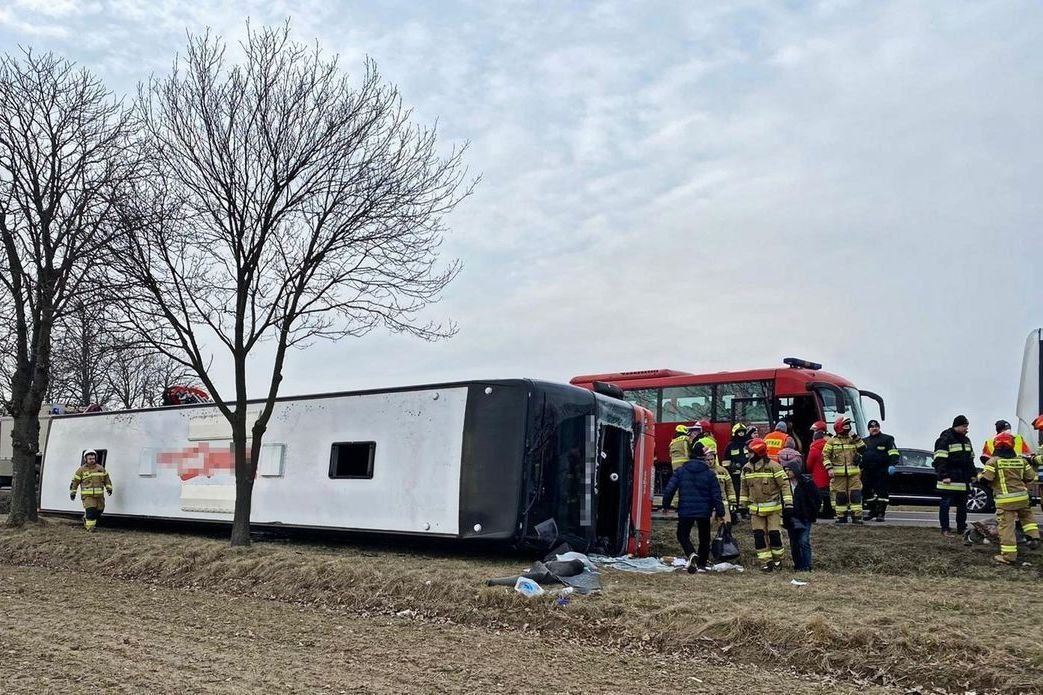 Do wypadku autokaru z uchodźcami z Ukrainy doszło w miejscowości Kolonia Siedliszczki.