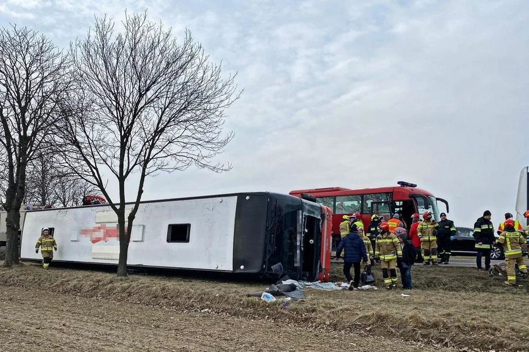 Do wypadku autokaru z uchodźcami z Ukrainy doszło w miejscowości Kolonia Siedliszczki.