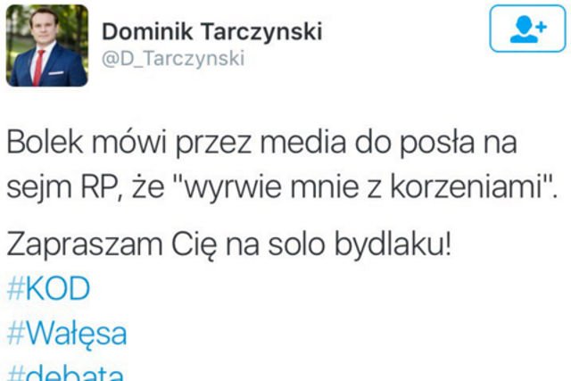 Czy nazywanie byłego prezydenta bydlakiem mieści się w ramach języka politycznej debaty?