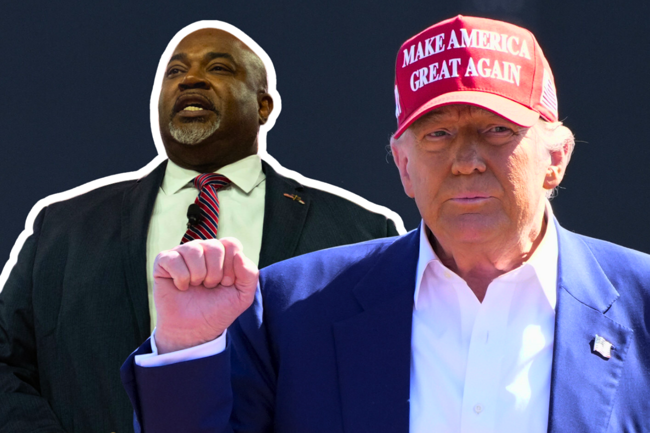 Donald Trump Mark Robinson czarny nazista