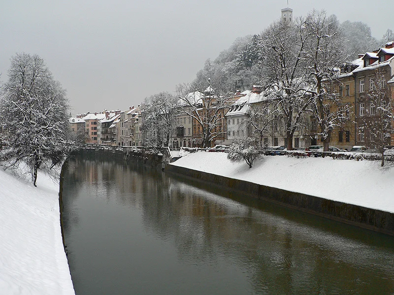 Ljubljanica zimą