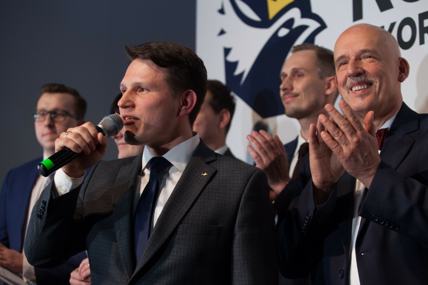 Sławomir Mentzen i Janusz Korwin-Mikke z Konfederacji